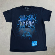 J- '18 AC/DC High Voltage Liquid Blue Graphic Tee - M