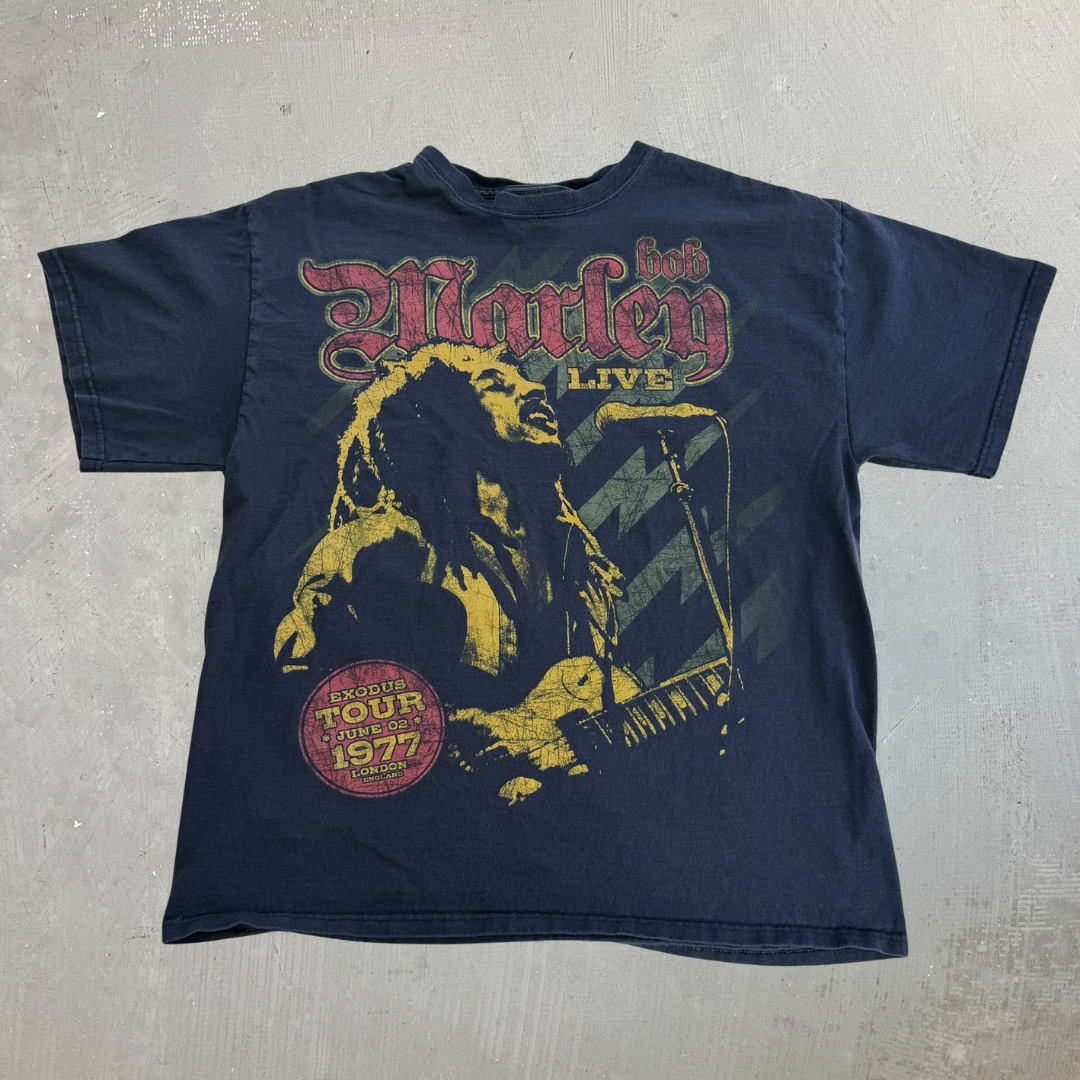J- Vintage Zion Bob Marley Live Graphic Tee - L