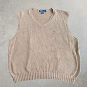 J- Vintage Polo RL Embroidered Logo Knit Sweater Vest - 3XL