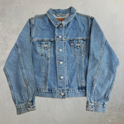 J- Vintage '95 Levi's 77597 Made In USA Trucker Denim Jacket - L