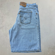 J- Vintage Levi's Orange Tab 565 Made In USA Wide Leg Baggy Jorts - 36 waist 10.5 inseam