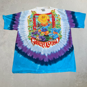 J- Vintage '97 The Grateful Dead China Rider Liquid Blue Tie Dye Tee - 2XL