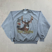 J- Vintage Deer Hunting A Way Of Life Graphic Crewneck - XL
