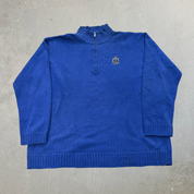 F- Vintage 90s Lauren By Ralph Lauren Womens Quarter Zip Knit Sweater - XL