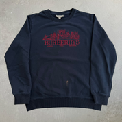 J- Bootleg Burberry Embroidered Cities Skyline Crewneck - 2XL (fits L)