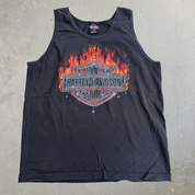 J- Vintage '03 Harley Davidson Saskatoon Saskatchewan Made In USA Single Stitch Tank Top - L