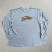J- Vintage Tommy Hilfiger Car & Surfboard Graphic & Text Long Sleeve Tee - XL