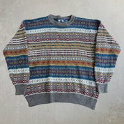 J- Vintage Woods & Gray Patterned Knit Sweater - XL