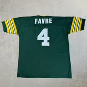 J- Vintage 90s Green Bay Packers Brett Favre NFL Champion Made In USA Football Jersey - 48 (fits XL)
