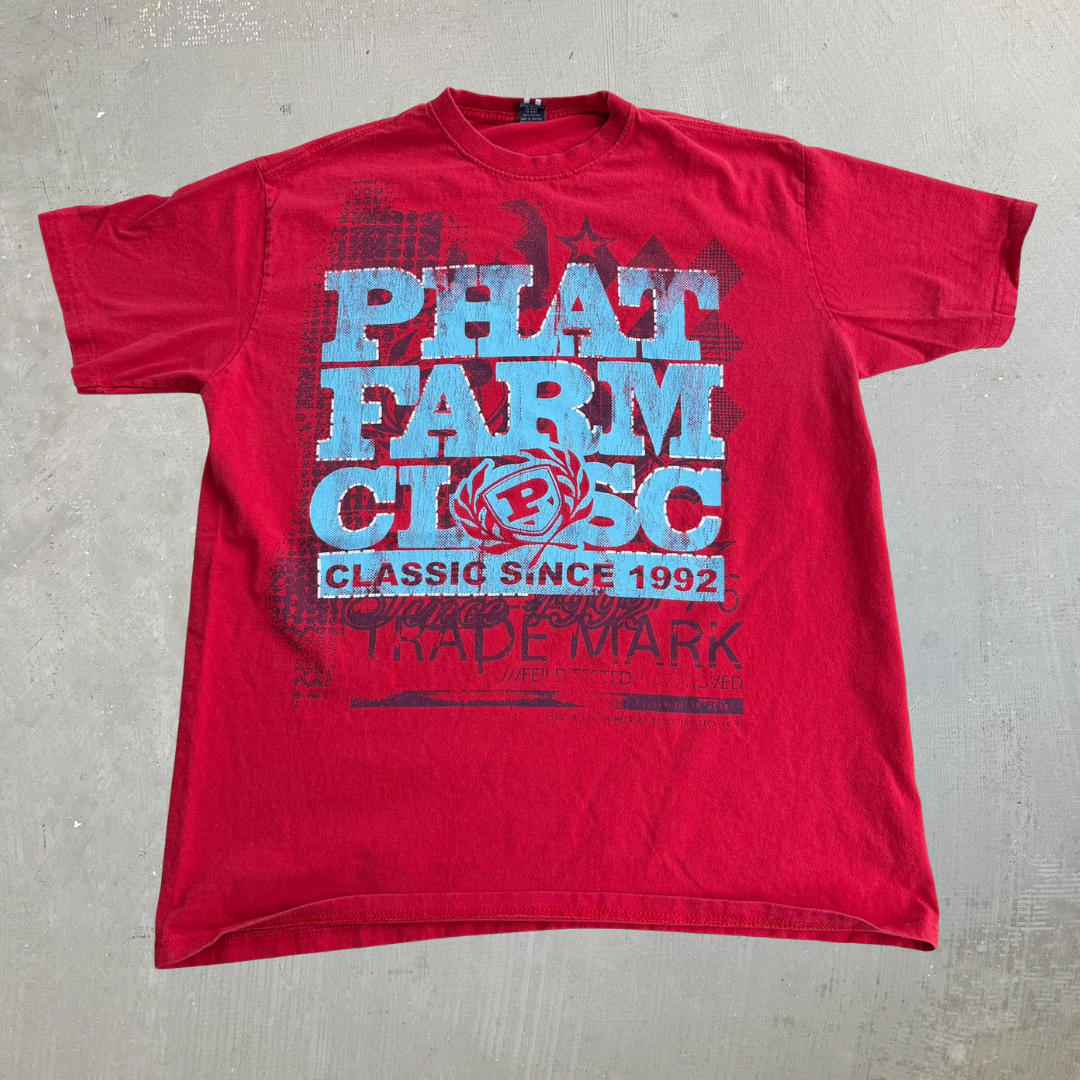 J- Vintage Phat Farm Text & Graphic Tee - M