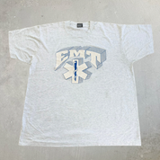 J- Vintage 90s EMT Graphic Made In USA Single Stitch Tee - XL