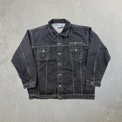 F- Vintage Rocawear Denim Big & Tall Embroidered Text Denim Jacket