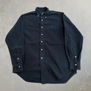 J- Vintage 90s Polo RL Embroidered Logo Button Down Shirt - M