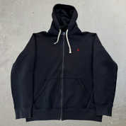 J- Vintage Polo Ralph Lauren Embroidered Logo Zip Up Hoodie - L