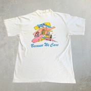 J- Vintage Area 8 Draw Cars & Speed Bike Graphic Single Stitch Tee - L