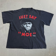 J- Vintage '89 The Three Stooges Just Say Moe Graphic Made In USA Tee - XL