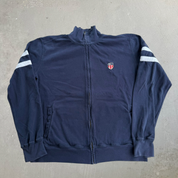J- Vintage Polo Denim Company RL Embroidered Logo Zip Up Track Jacket - L