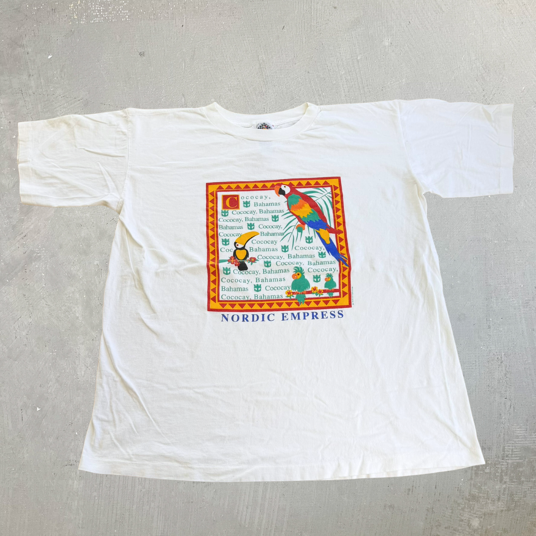 J- Vintage '93 Nordic Empress Cruise Coco cay Bahamas Graphic Single Stitch Tee - 2XL