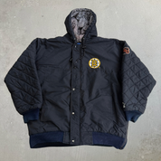 Vintage 90s Boston Bruins NHL Starter Zip Up Winter Jacket - L