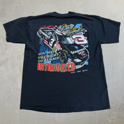 J- Vintage Nascar Dale Earnhardt Intimidated Car Graphic Tee - L