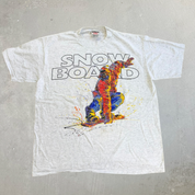 J- Vintage '94 Snow Board Graphic & Text Single Stitch Tee - L