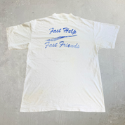 J- Vintage Area 8 Draw Cars & Speed Bike Graphic Single Stitch Tee - L