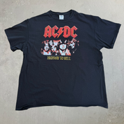 J- AC/DC Highway To Hell Picture & Text Graphic Tee - XL
