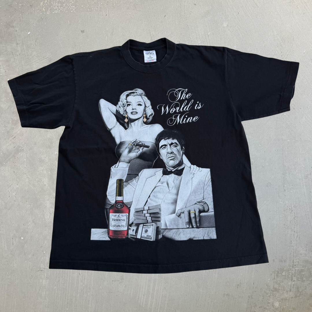 J- Vintage Shakawear Scarface The World Is Mine Graphic Tee - XL