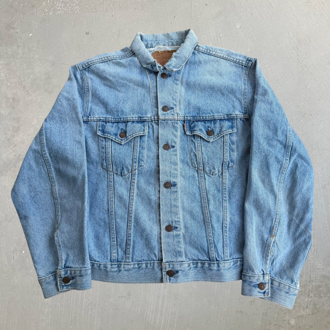 J- Vintage Levi's Orange Tab 70515 0212 Regular Fit Trucker Denim Jacket - 44 (fits L)