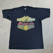 J- Vintage '92 Snap On Tools Graphic Made In USA Single Stitch Tee - L