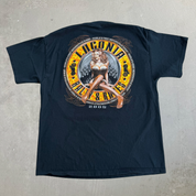 Vintage '05 Laconia Bike Week Rally & Races Graphic Made In USA Tee - L