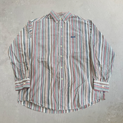 J- Vintage Chaps Ralph Lauren Striped Pocket Button Down Shirt - L