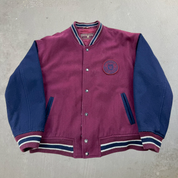 J- Vintage 90s Chaps Ralph Lauren Embroidered Patch Varsity Jacket - M