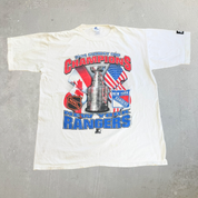 J- Vintage '94 New York Rangers NHL Stanley Cup Champions Starter Graphic Made In USA Tee - L