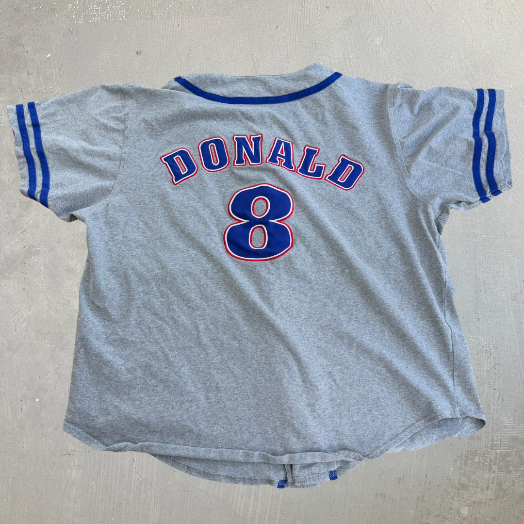 J- Vintage Disney Donald Duck Embroidered Baseball Jersey - XL