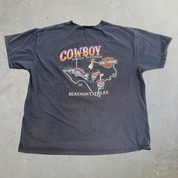 J- Vintage '05 Harley Davidson Cowboys Beaumont Texas Graphic Tee - 2XL