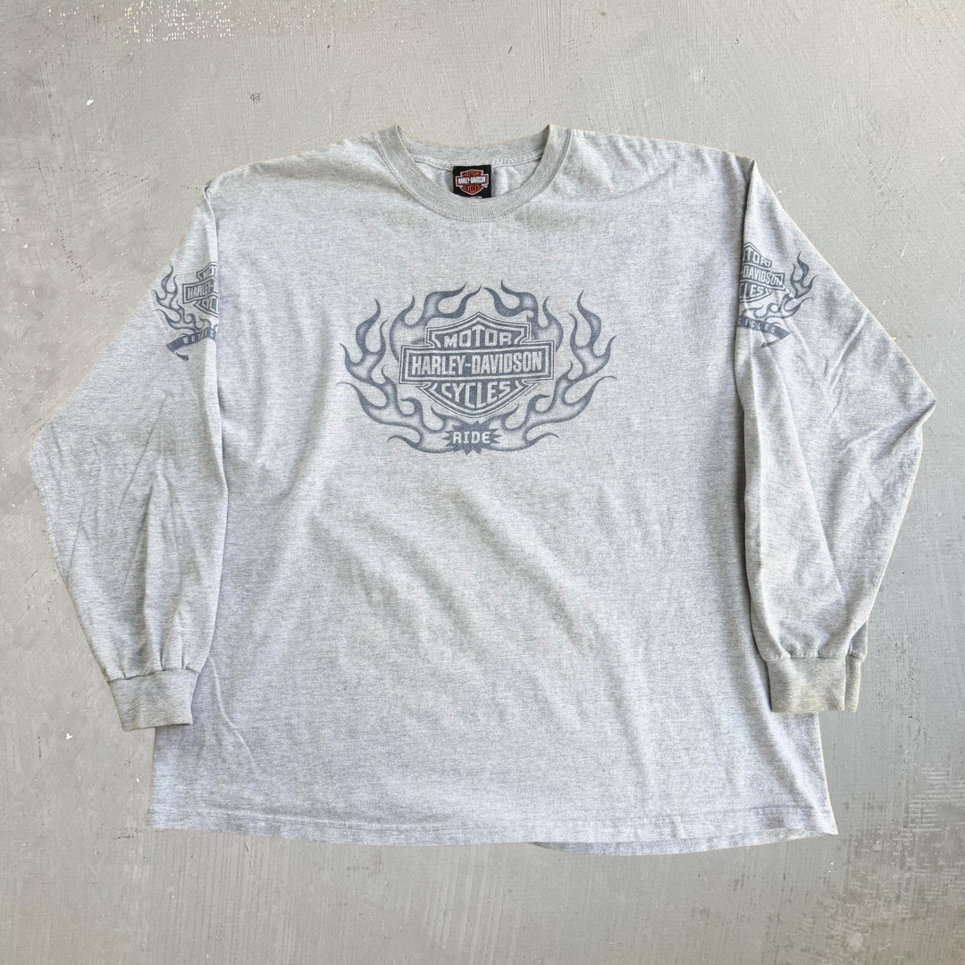 Vintage '04 Harley Davidson Elk Grove California Graphic Made In USA Long Sleeve Tee - XL