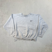 F- Vintage 90s Nike Embroidered Swoosh Made In USA Crewneck
