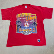 J- Vintage '92 St Louis Cardinals MLB Spring Training Logo 7 Made In USA Single Stitch Tee - XL