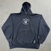 J- Vintage Oakland Raiders NFL Embroidered Logo Hoodie - XL