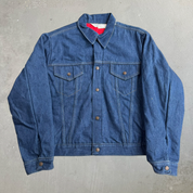 J- Vintage J.C Penny Quilt Lined Dark Blue Wash Trucker Denim Jacket - 41 (fits L)