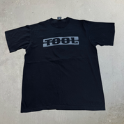 J- Vintage '96 Tool Text & Contortionist Graphic Giant Tag Made In USA Tee - XL