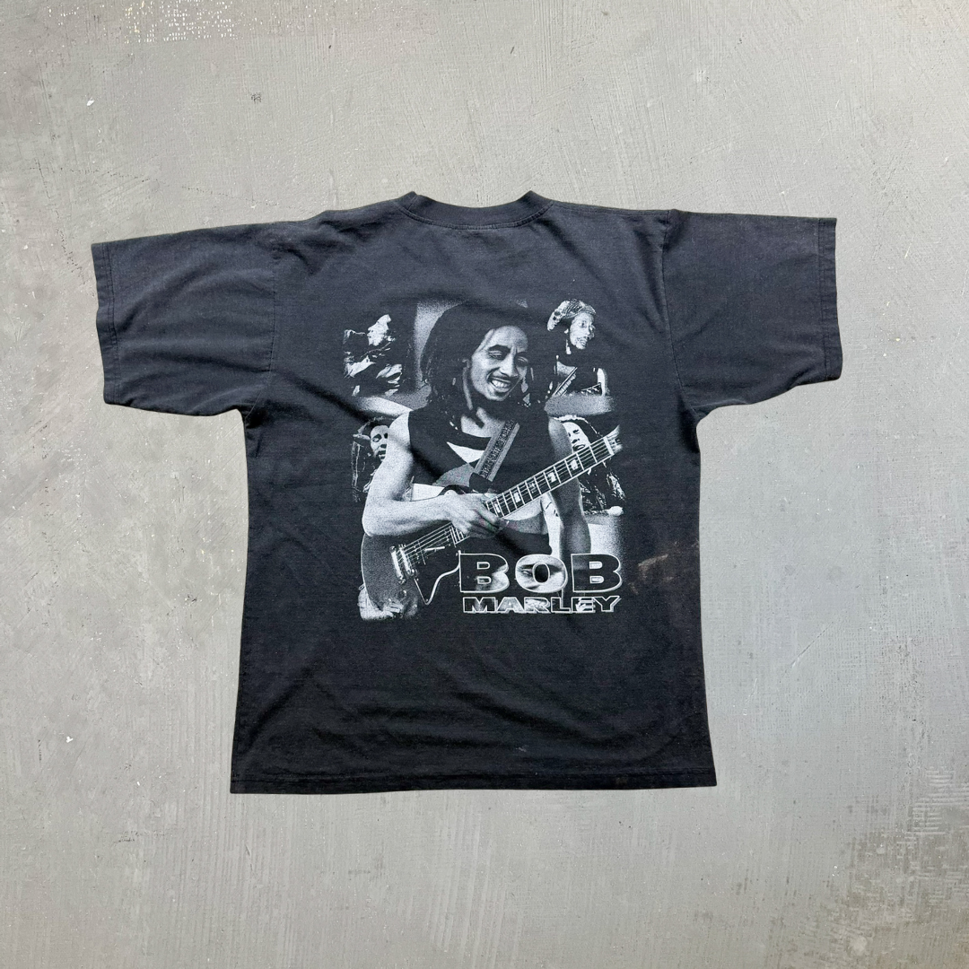 F- Vintage Bob Marley Picture Collage Two & two Tag Tee