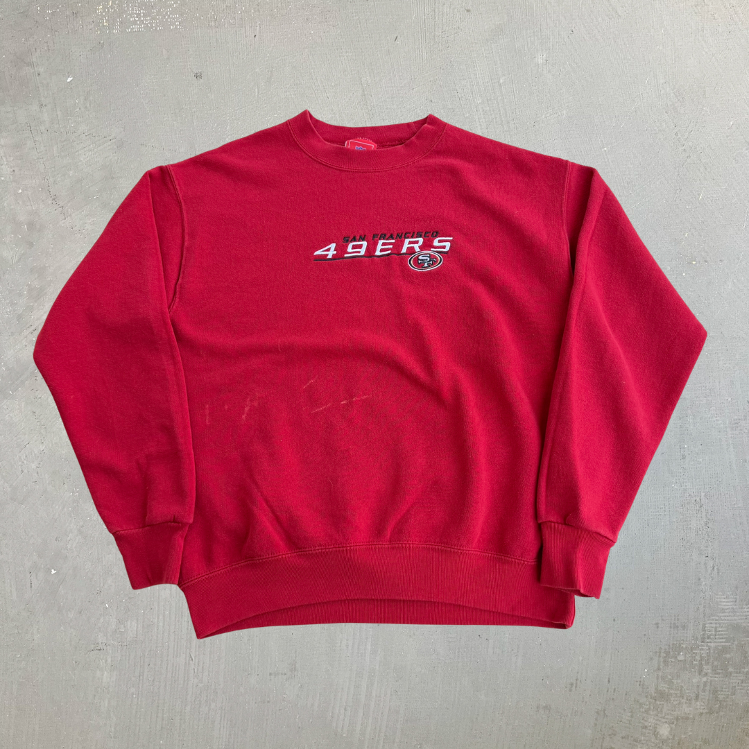 J- Vintage San Francisco 49ers NFL Embroidered Logo Crewneck - M