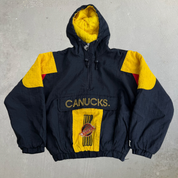 Vintage 90s Vancouver Canucks NHL Starter Pullover Anorak Winter Jacket - M