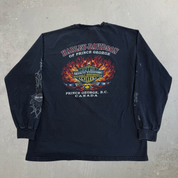 J- Vintage '01 Harley Davidson Prince George BC Graphic Long Sleeve Tee - L