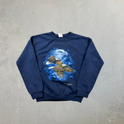 F- Vintage Critter Care Wildlife Society Flying Eagle Crewneck