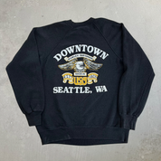 Vintage '92 Harley Davidson Seattle Washington Graphic Made In USA Crewneck - L