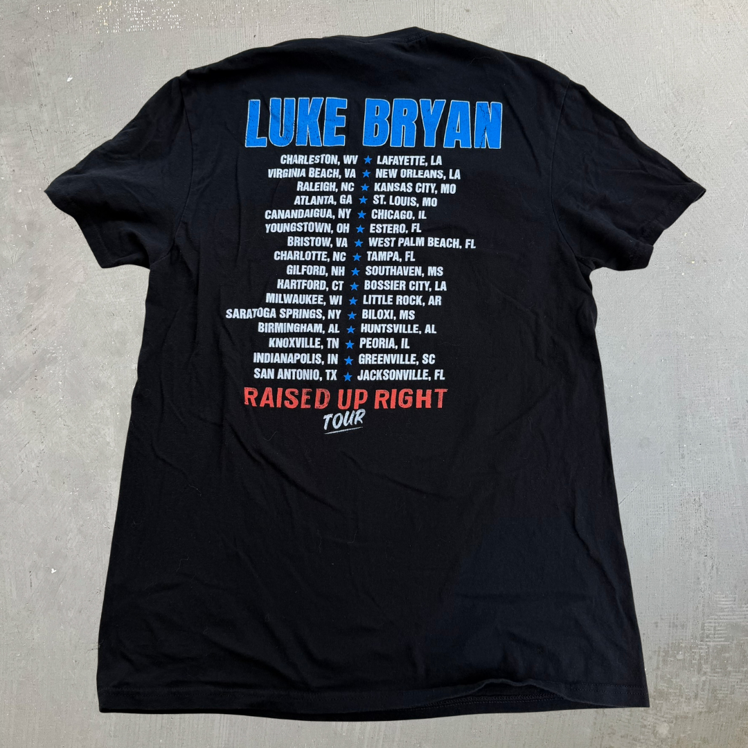 J- '22 Luke Bryan Raised Up Right Tour Picture Tee - M