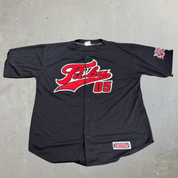 J- Vintage Fubu 05 Embroidered Text & Logo Baseball Jersey - 2XL
